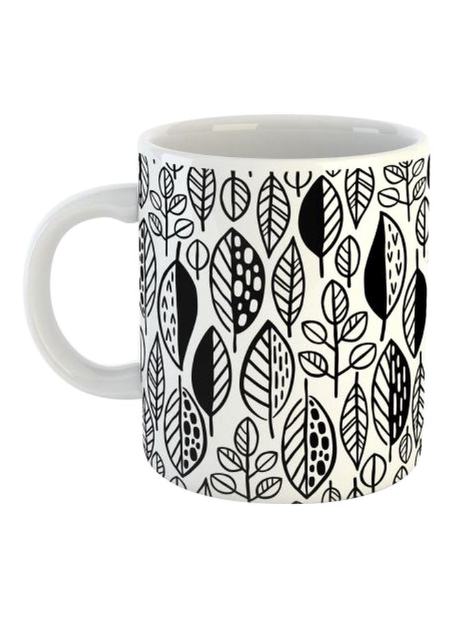 Leaves Printed Mug White/Black - v1566975766/N29431310A_1