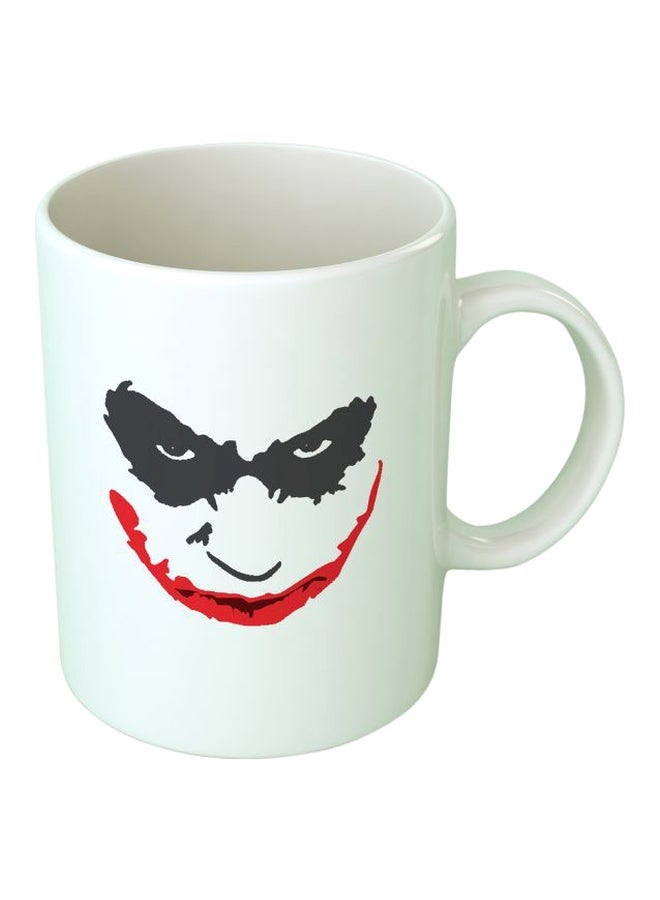 Upteetude Joker Printed Coffee Mug White/Black/Red