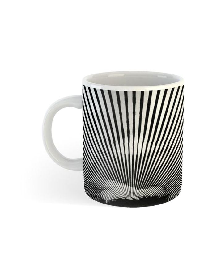 Printed Porcelain Coffee Mug White/Black