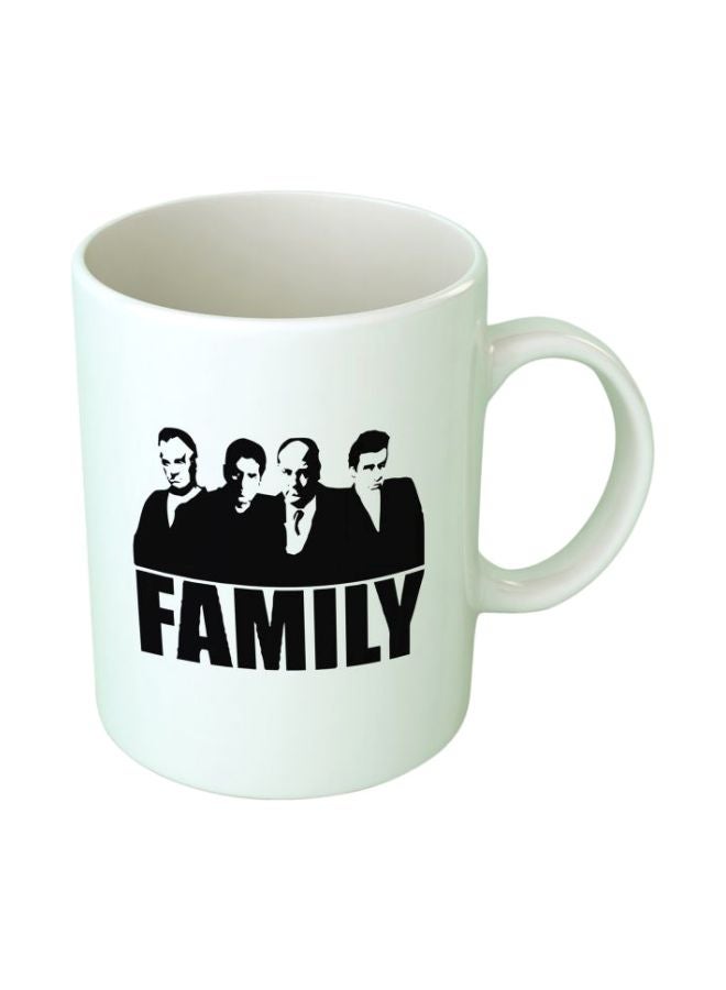 Upteetude Supranos Printed Coffee Mug White/Black 