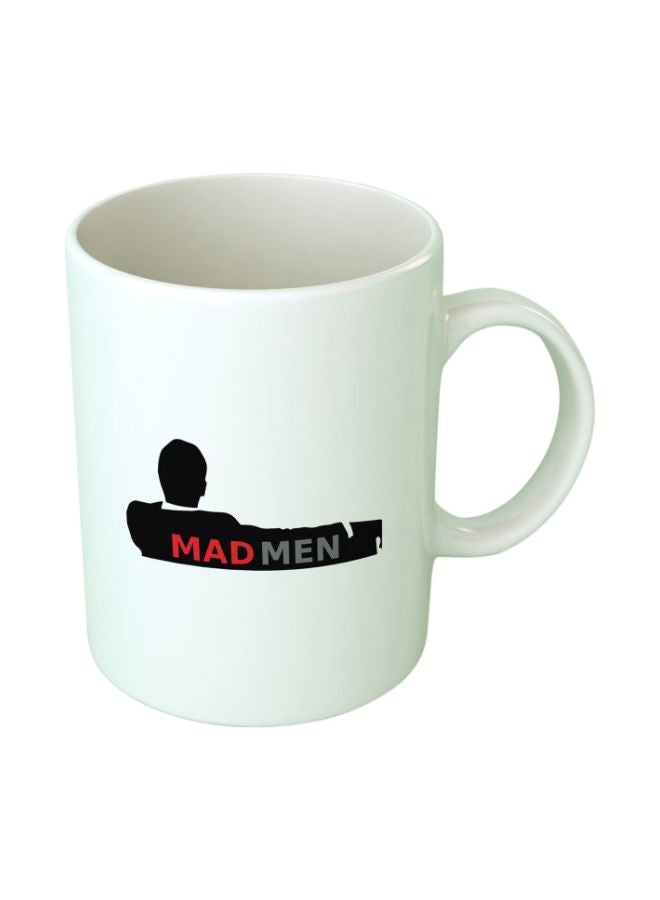 Upteetude Mad Men Printed Coffee Mug White/Black/Red