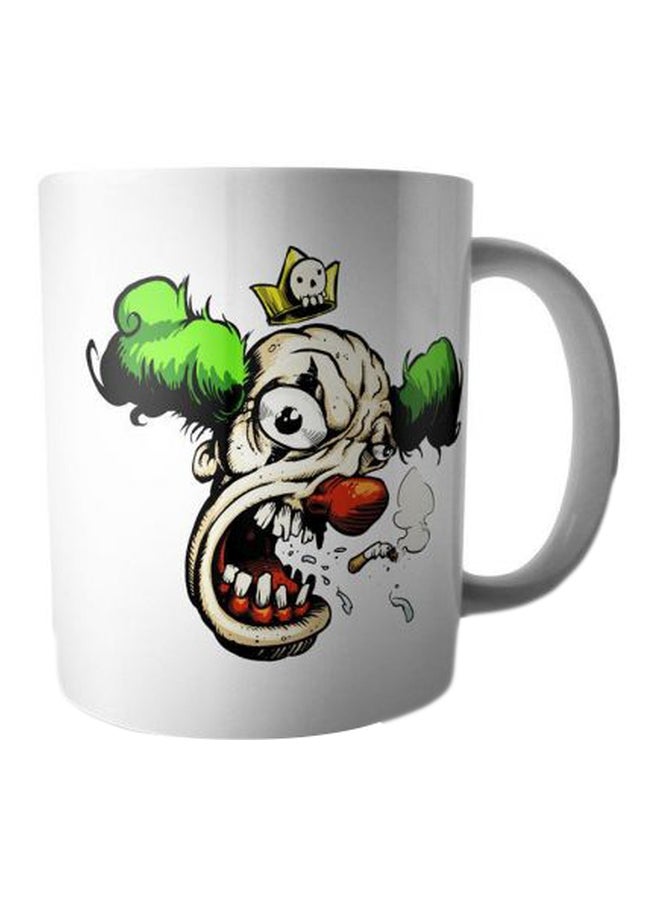 Fast Print Printed Ceramic Mug White/Green/Orange