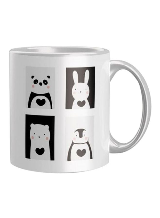 iPrint Printed Ceramic Coffee Mug White/Black One Size