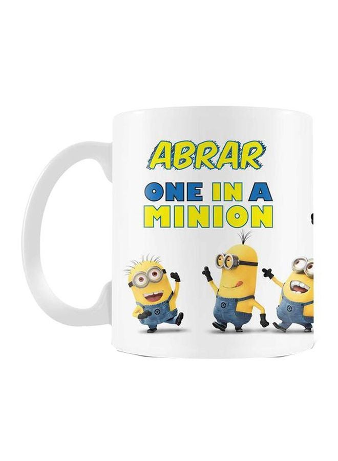 فاست برينت مج من السيراميك بطبعة أبيض/أصفر/أزرق