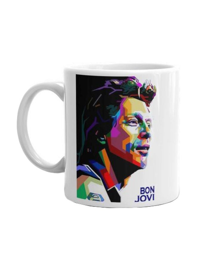 فاست برينت مج من السيراميك بطبعة أبيض/أخضر/أزرق