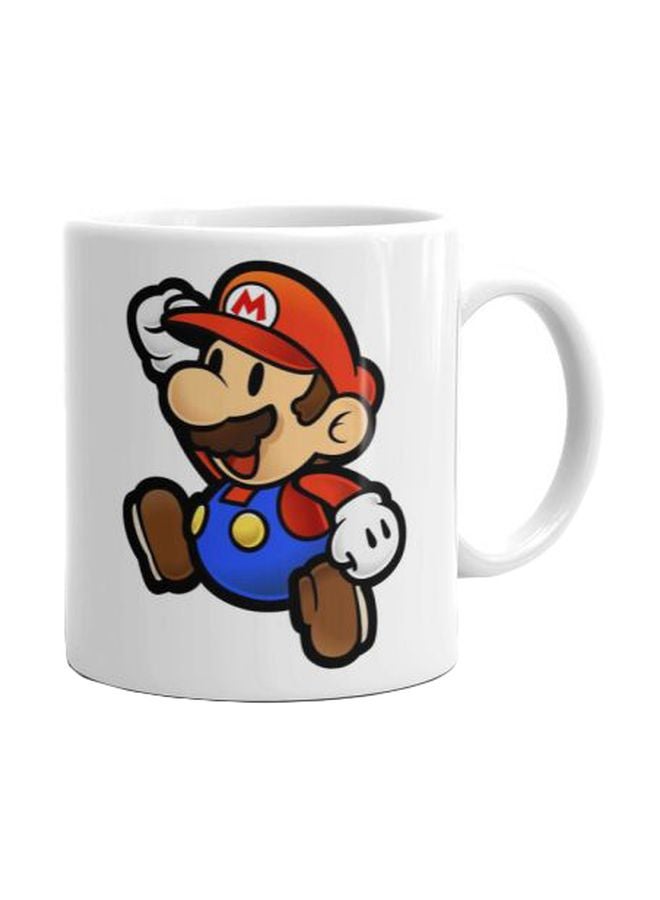 فاست برينت قدح مطبوع بشخصية ماريو أبيض/أزرق/أحمر