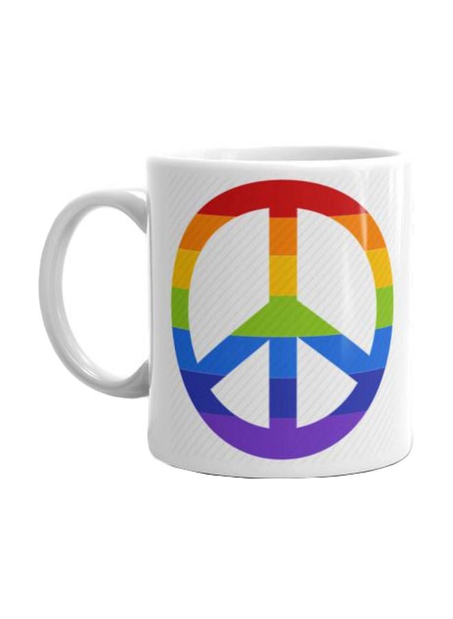 فاست برينت مج من السيراميك بطبعة أبيض/أزرق/أخضر