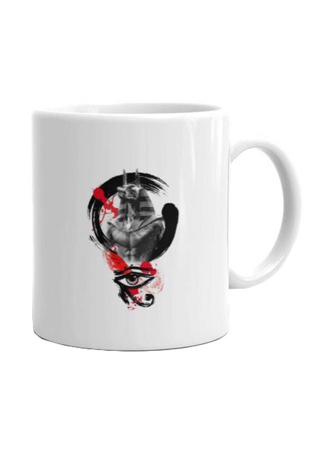 فاست برينت مج من السيراميك بطبعة أبيض/أسود/أحمر