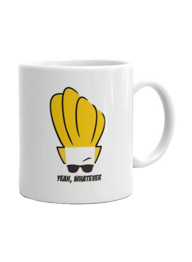 فاست برينت مج من السيراميك بطبعة أبيض/أصفر/أسود