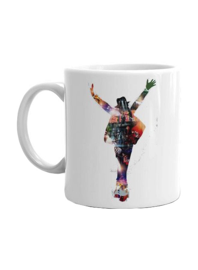 فاست برينت مج من الخزف مزين بطبعة أبيض/أخضر/أحمر