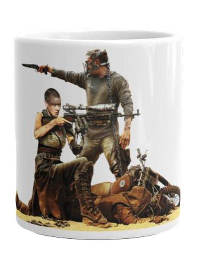 Fast Print Printed Ceramic Mug White/Green/Beige