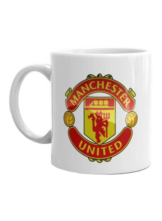 فاست برينت مج سيراميك مزين بطبعة أبيض/أحمر/أصفر