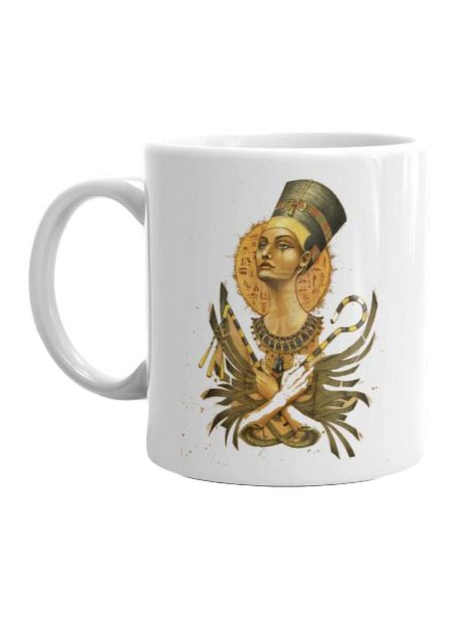 فاست برينت مج من السيراميك بطبعة أبيض/أصفر/أخضر