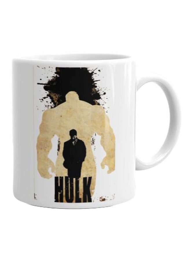 فاست برينت مج من السيراميك بطبعة أبيض/ بيج/ أسود