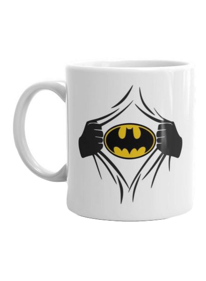 فاست برينت مج مطبوع عليه شخصية "Batman" أبيض/أسود/أصفر Standard