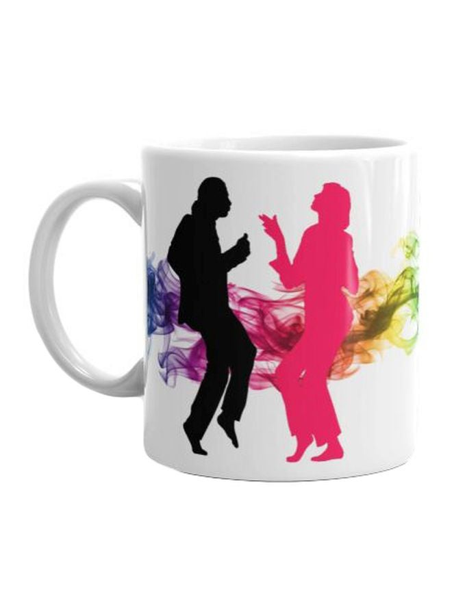 فاست برينت مج من السيراميك بطبعة أبيض/أسود/وردي