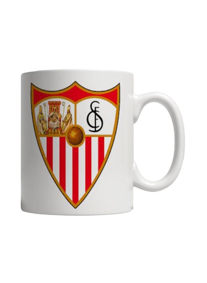 فاست برينت مج سيراميك مزين بطبعة أبيض/أحمر/أسود