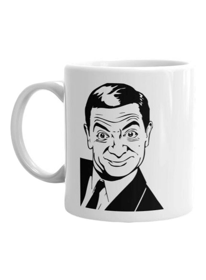 Fast Print Mr Bean Printed Mug White/Black 