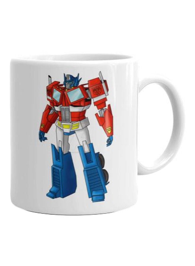 فاست برينت مج من السيراميك بطبعة أبيض/أحمر/أزرق