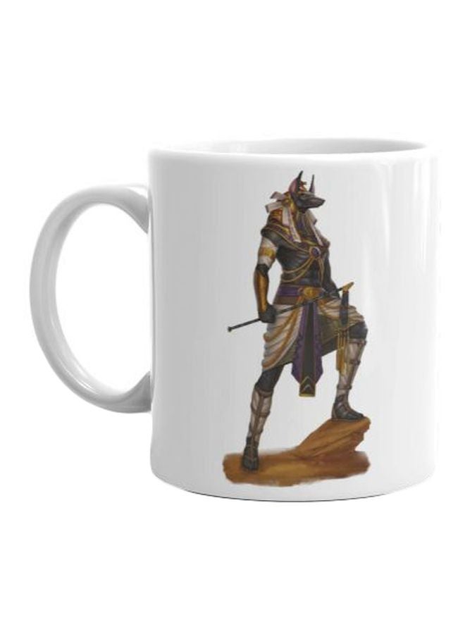 فاست برينت مج سيراميك مزين بطبعة أبيض/أسود/بني