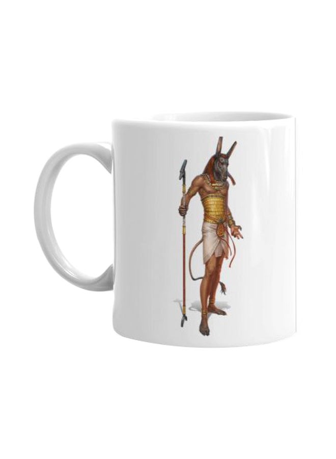 Fast Print Printed Ceramic Mug White/Gold/Beige
