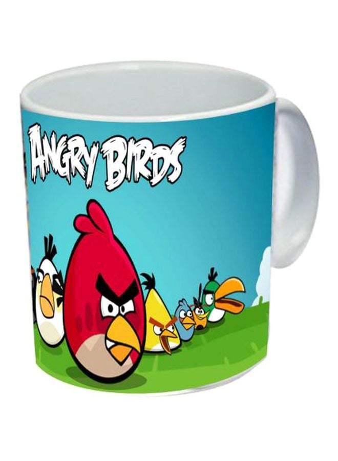 Fast Print Angry Birds Printed Ceramic Mug Pink/Blue/Green Standard