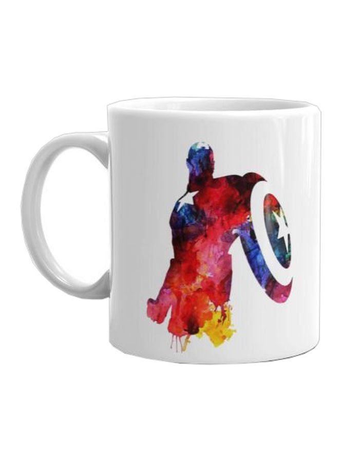 فاست برينت مج من السيراميك بطبعة أبيض/أحمر/أزرق