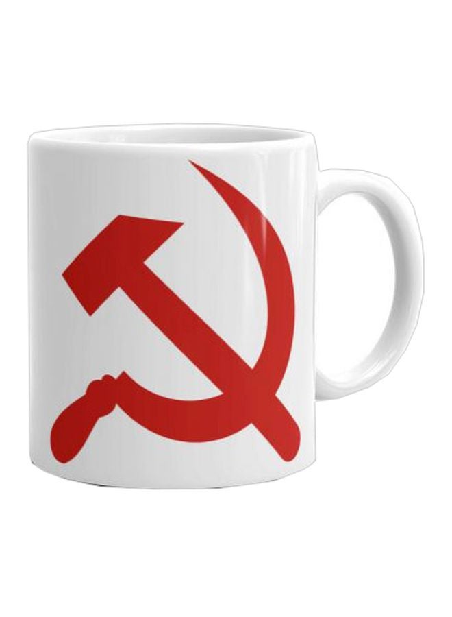 Fast Print Printed Ceramic Mug White/Red