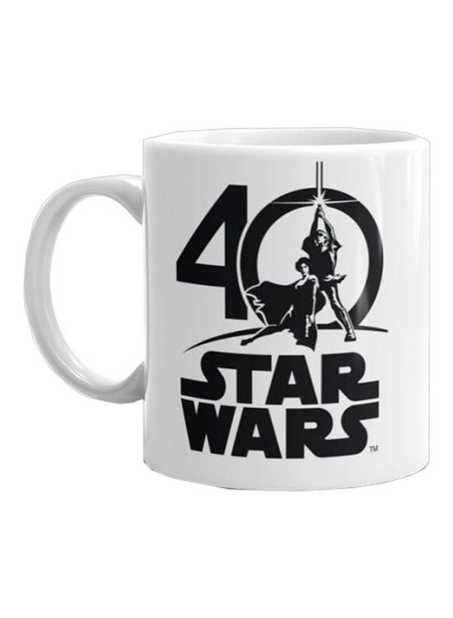 فاست برينت قدح مطبوع عليه صورة Star Wars أبيض/ أسود