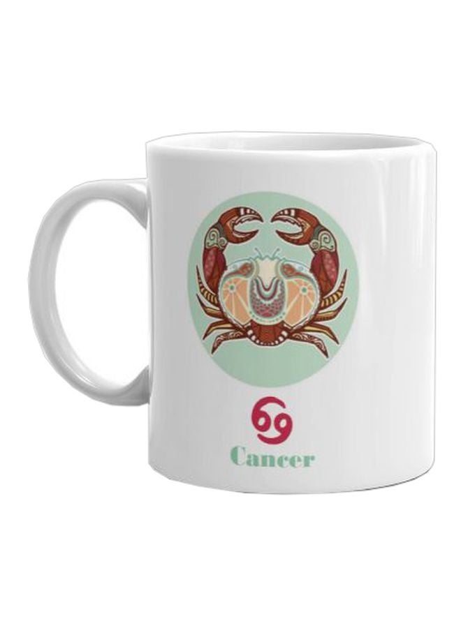 فاست برينت مج من السيراميك بطبعة أبيض/أخضر/بني