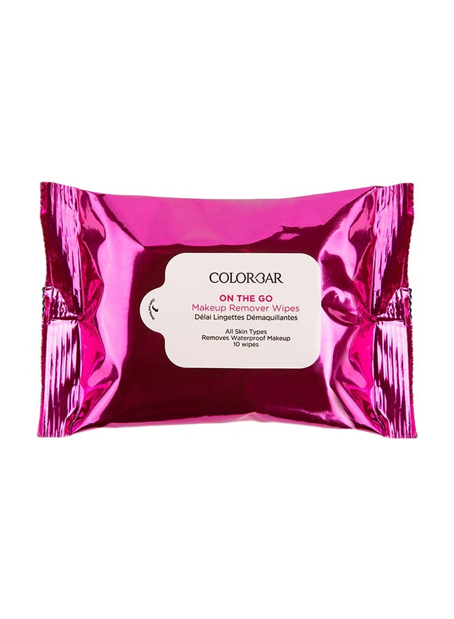 كلربار عبوة أون ذا جو تحوي 10 مناديل مزيلة للمكياج متعدد الألوان