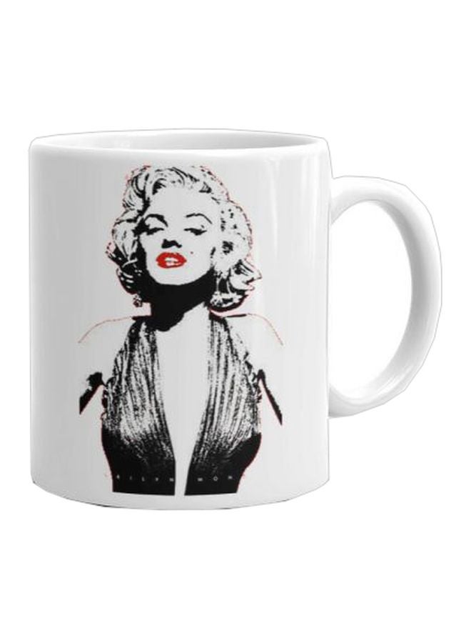 Fast Print Ceramic Printed Coffee Mug White/Black/Red 