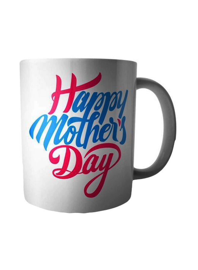 فاست برينت مج من السيراميك بطبعة أبيض / وردي / أزرق