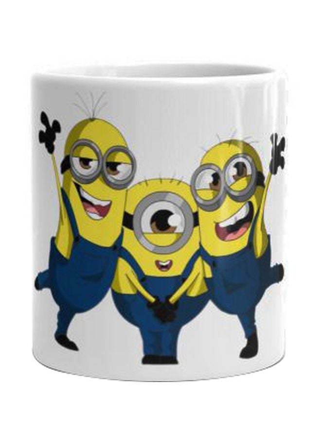 Fast Print Printed Ceramic Mug White/Blue/Yellow