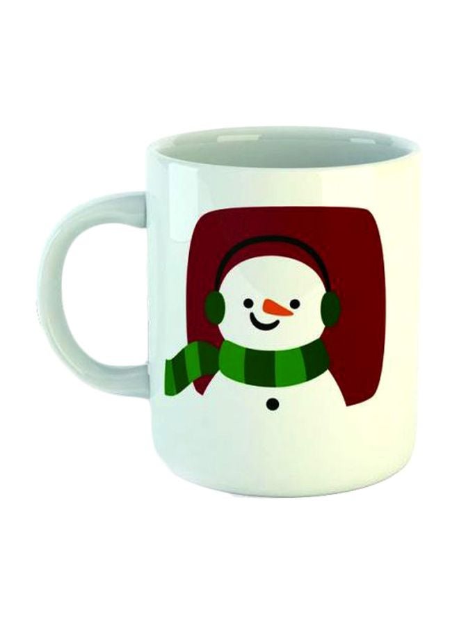 فاست برينت مج من السيراميك بطبعة أبيض/بني/أخضر