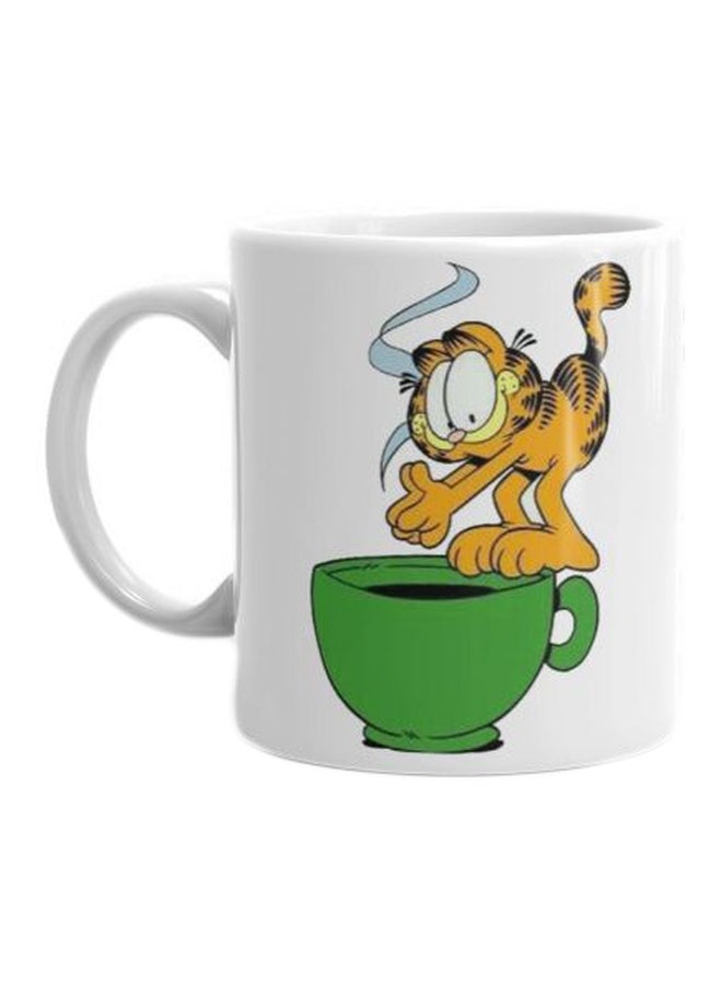 فاست برينت مج من السيراميك بطبعة أبيض/أخضر/أصفر