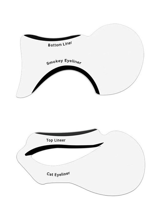 Kaptron 2-Piece Reusable Cat Eyeliner Stencil White - Image 1