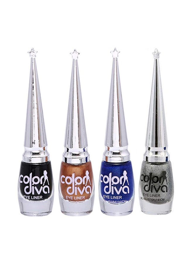 Pack of 4 Liquid Eye Liner Multicolour