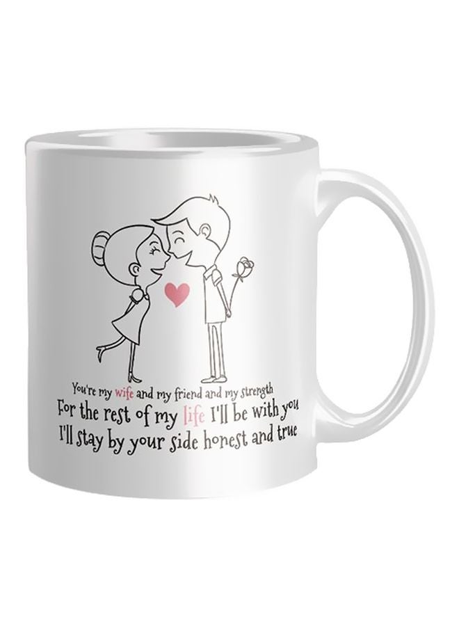 iPrint Printed Ceramic Coffee Mug Silver/Black/Pink One Size