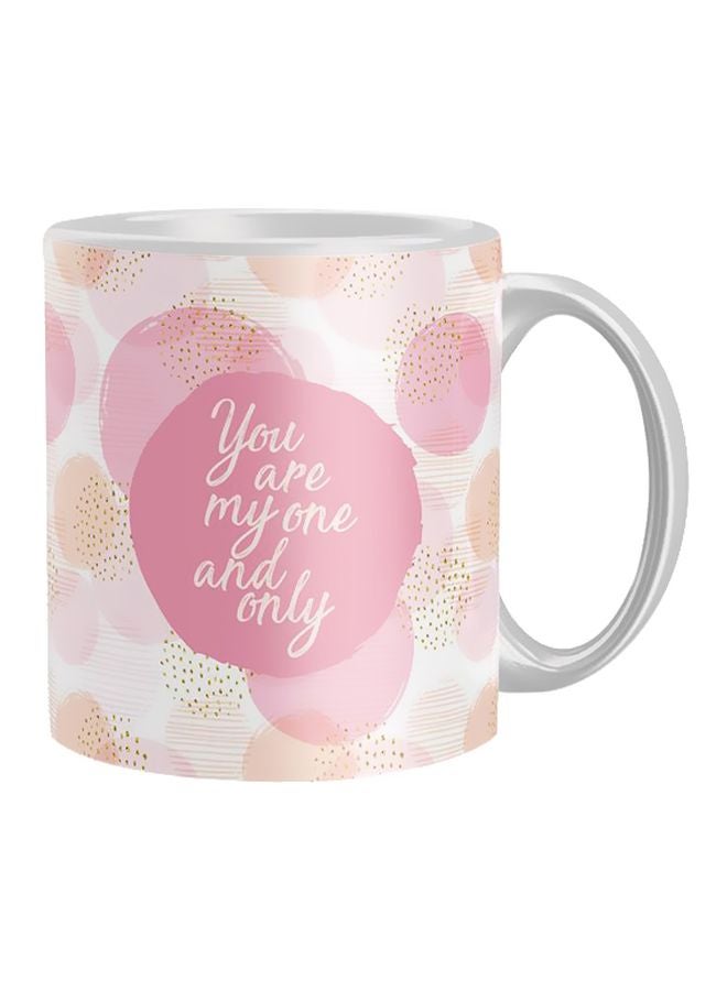iPrint Printed Coffee Mug Pink/White One Size 