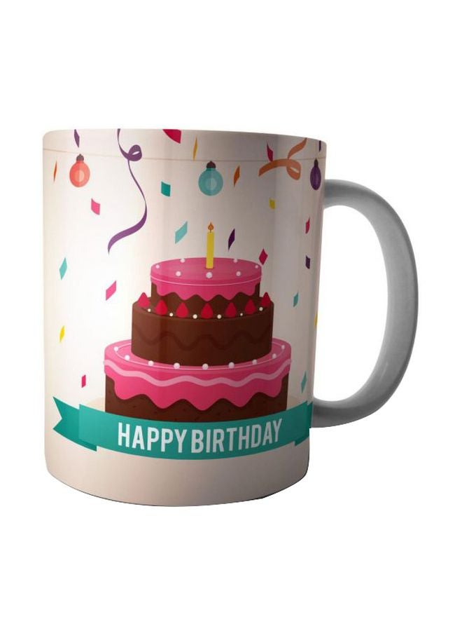 Printed Ceramic Coffee Mug Multicolour