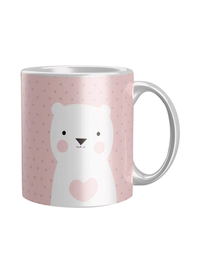 Printed Coffee Mug Pink/White Standard