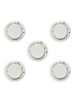 ANJISI 5-Piece Wireless Smoke Detector Fire Alarm White 