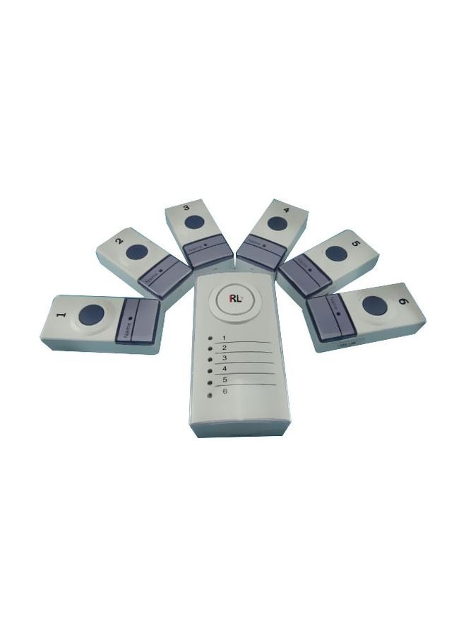 Six Zone Wireless Door Bell System White 