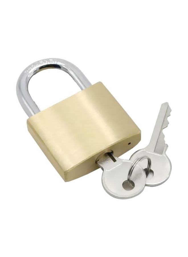 Pad Lock With 2 Keys Gold/Silver 
