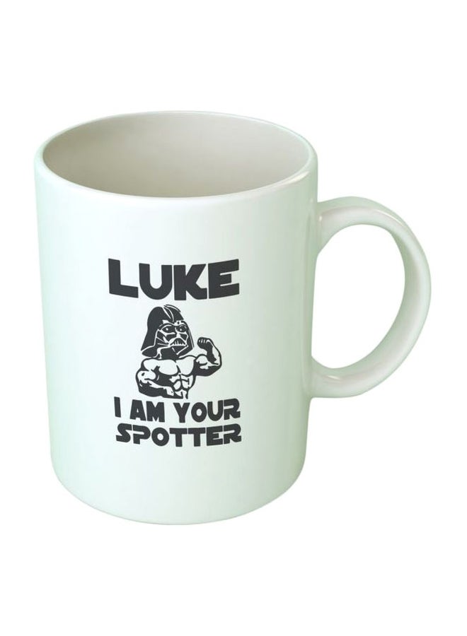 فاست برينت مج من السيراميك بطبعة أبيض/ أسود