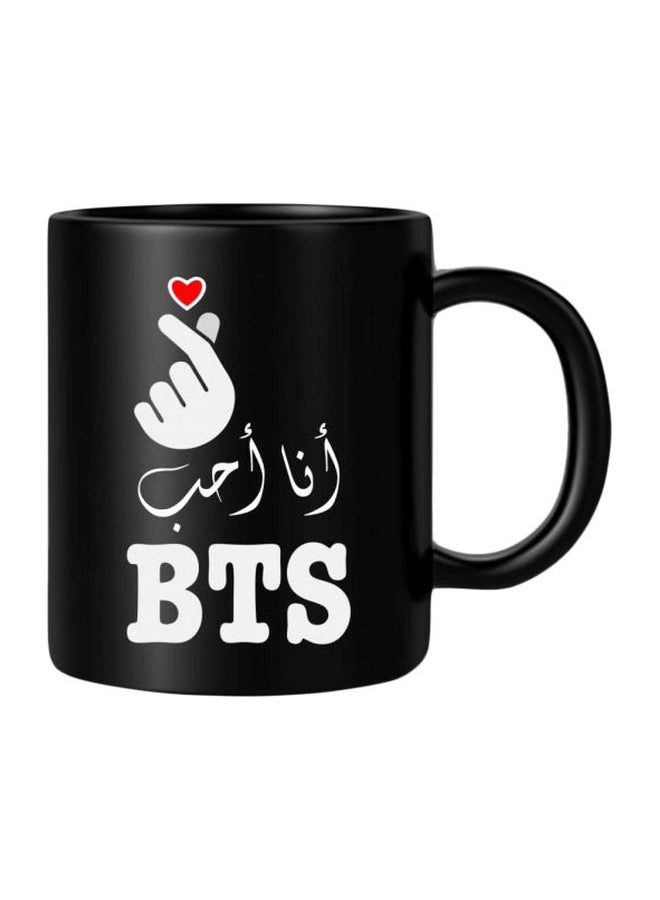 Fast Print BTS Printed Coffee Mug Black/White/Red Standard