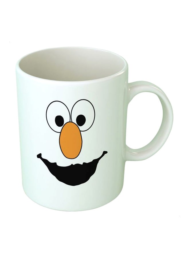 فاست برينت مج قهوة من السيراميك مزين بطبعة أبيض/أسود/أصفر Standard