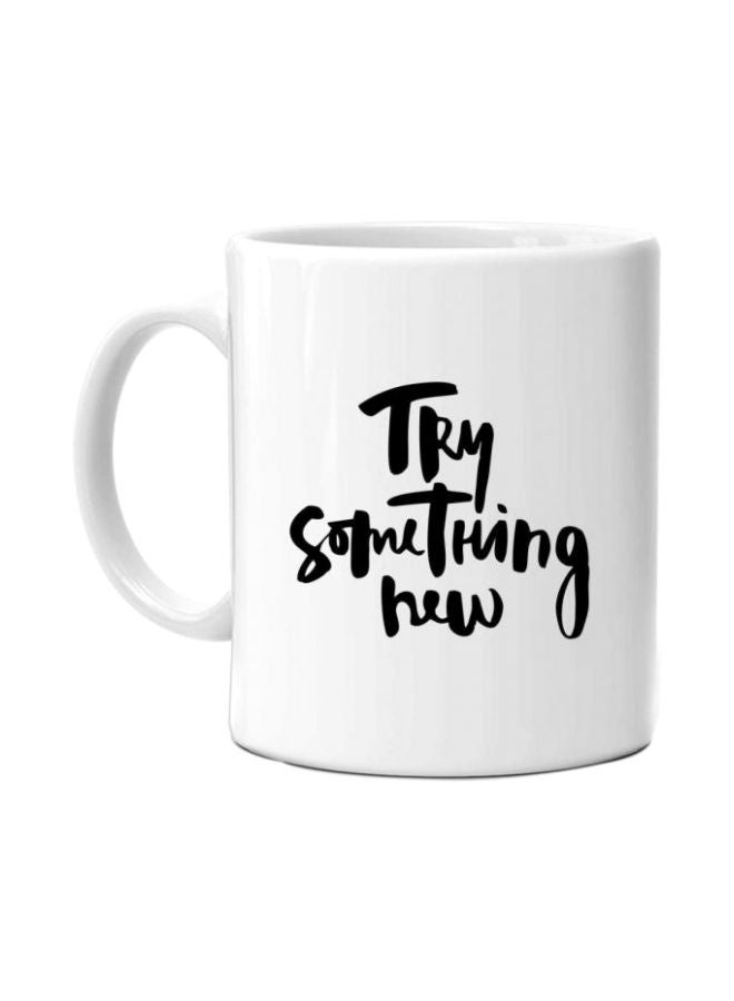 فاست برينت مج من السيراميك بطبعة أبيض/ أسود