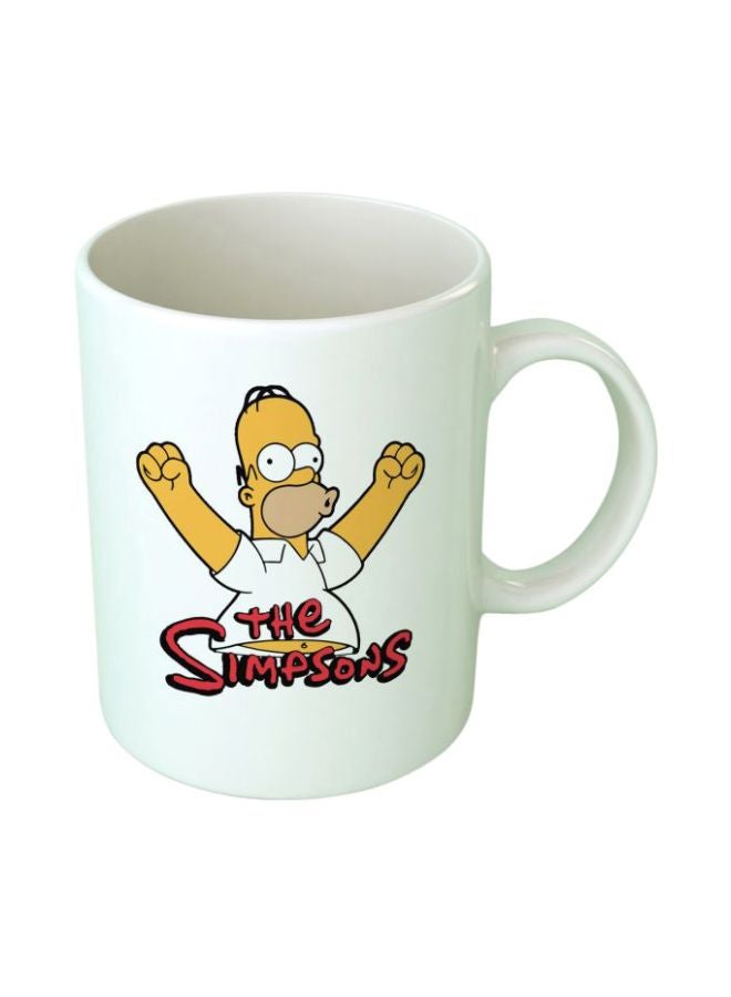 فاست برينت مج قهوة بطبعة مستوحاة من مسلسل "The Simpsons" أصفر/أبيض/أحمر